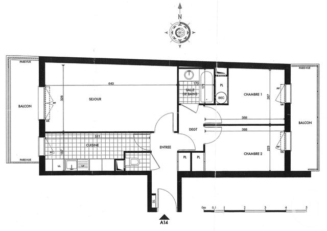 Appartement F3 à louer - 3 pièces - 59.35 m2 - LA PLAINE ST DENIS - 93 - ILE-DE-FRANCE - Century 21 Wilson Immobilier